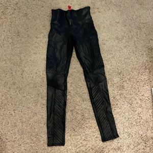 Spanx Faux Leather Moto Leggings